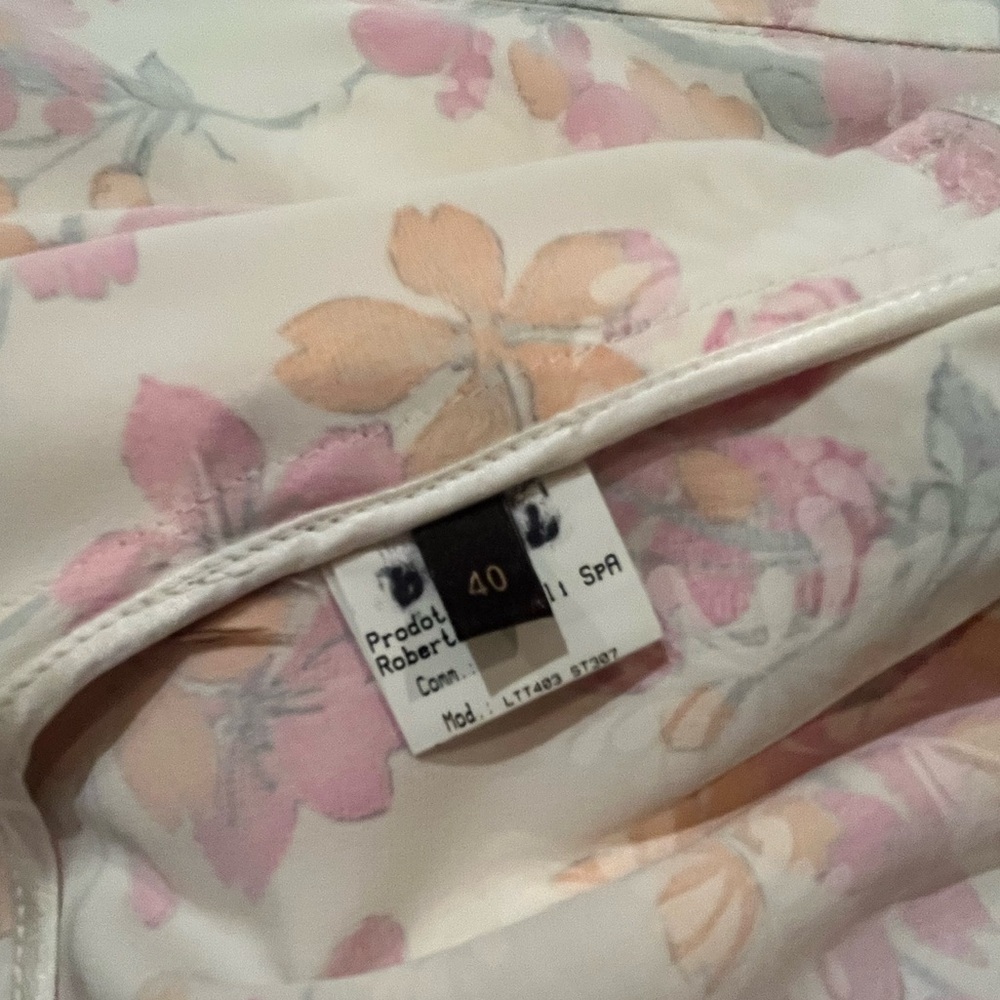 Roberto Cavalli Silk Floral Double Breasted Belted Blazer/top Size 40 IT - Picture 8 of 17